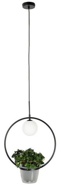 Lindby Hängeleuchte Orna, Metall, Schwarz IP20, 1 x 8 W LED