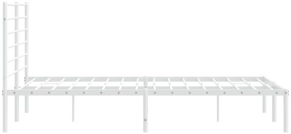 vidaXL Bettgestell mit Kopfteil Metall Weiß 150x200 cm 352370 Bild 7