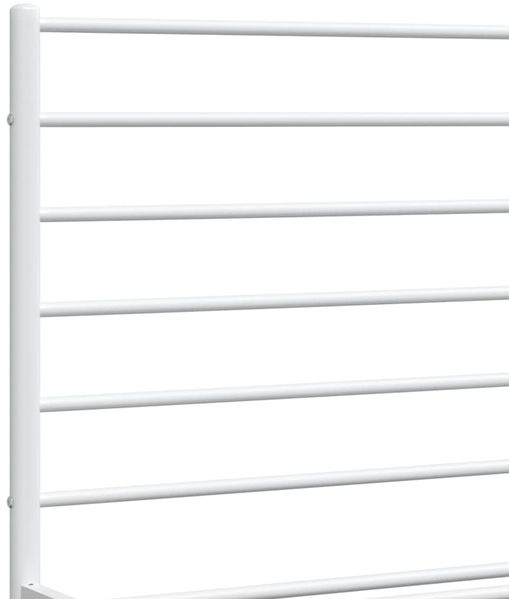 vidaXL Bettgestell mit Kopfteil Metall Weiß 150x200 cm 352370 Bild 9