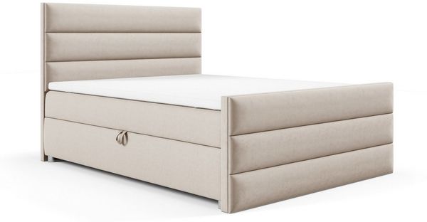 Best for Home Boxspringbett Trinity K-1 LUX – Modern Boxspringbett mit Stauraum & Komfort (140x200 160x200 180x200 200x200 cm), Verschiedene Liefermöglichkeiten, TOP Preis-Leistungs-Verhältnis