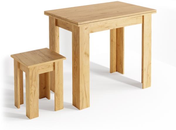 Vicco Eckbankgruppe Küchentisch Roman eiche Esstisch 120x90cm Hocker Essgruppe Esszimmertisch