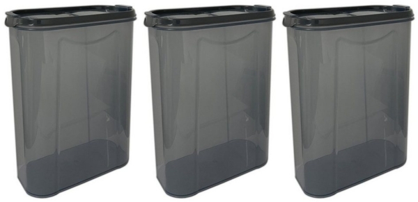 HAC24 Vorratsdose Schüttdose Aufbewahrungsdose, Kunststoff, (3x 2,8L), mit Deckel