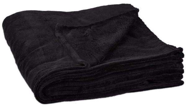 4 x Kuscheldecke extragroß schwarz