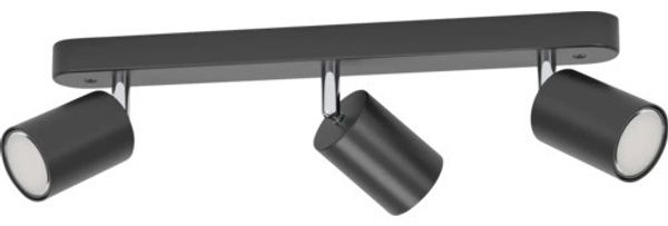Eglo Connect 3er Spot Adfira-Z schwarz chrom 40 x 9 x 5,5 cm GU10