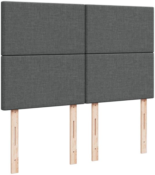vidaXL Boxspringbett mit Matratze Dunkelgrau 140x200 cm Stoff 3292805 Bild 7