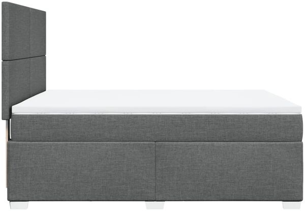 vidaXL Boxspringbett mit Matratze Dunkelgrau 140x200 cm Stoff 3292805 Bild 11