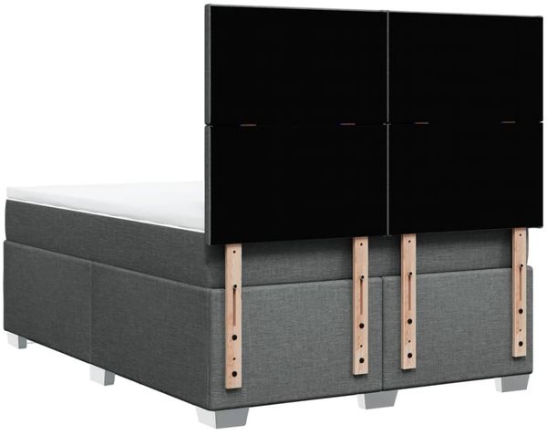 vidaXL Boxspringbett mit Matratze Dunkelgrau 140x200 cm Stoff 3292805 Bild 12