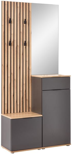 Bega Consult Kompaktgarderobe SCHAFFHAUSEN - Diele Garderoben-Sets in Artisan Eiche-Anthrazit