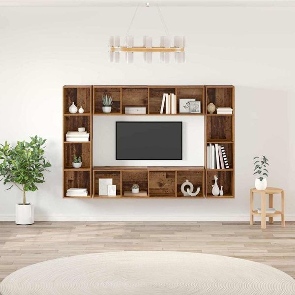 vidaXL TV-Schrankset 4 pcs Braun 37 x 37 x 142,5 cm Holzwerkstoff 3393543