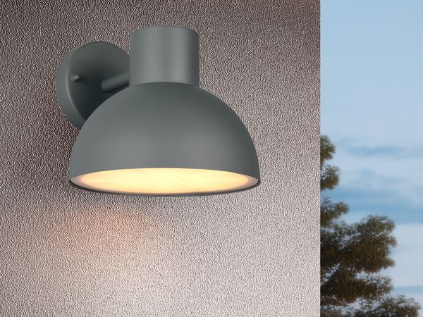 Retro Style Downlight Außenwandleuchte ELBE Anthrazit, Ø 20cm