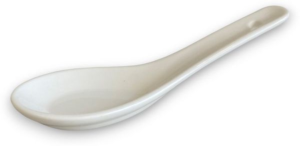WestCraft Suppenlöffel White and black Series ASIATICA, Porzellan-Löffel-Set Asien / Ramen, 13 cm - Reis-Löffel - Suppen-Löffel, Servier-Löffel - Spoon-Set