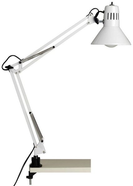 Brilliant Leuchten No. 10802-05 Schreibtischklemmleuchte Hobby E27 weiß