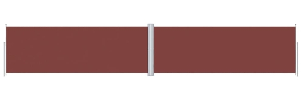 vidaXL Seitenmarkise Ausziehbar Braun 180x1000 cm 318039