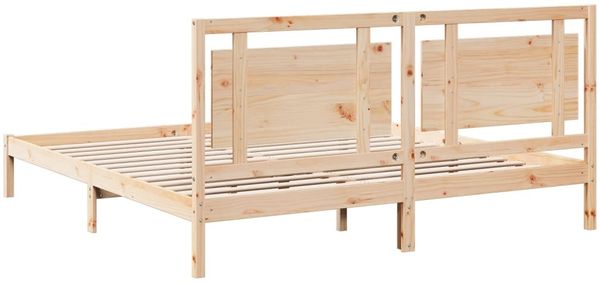 vidaXL Massivholzbett Extra Lang ohne Matratze 180x210 cm 3309191 Bild 6