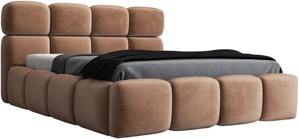 Polsterbett MONAKO 90x200 ohne Matratze mit Bettkasten und Lattenrost. Farbe: Tabak 3 Bild 4