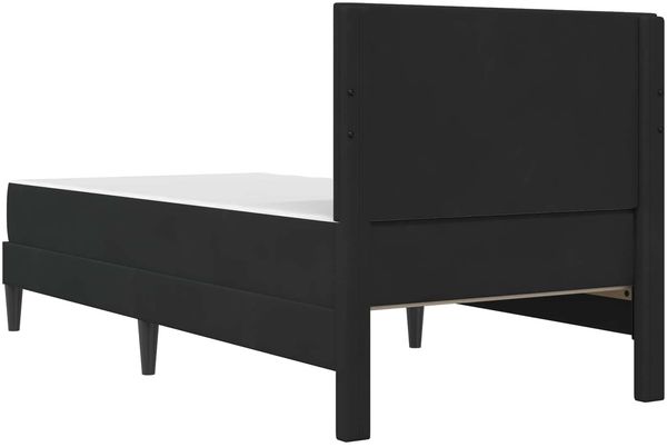 vidaXL Bettgestell mit Matratze mit Kopfteil Schwarz 100 x 200 cm Samt 3415034 Bild 8