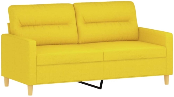 vidaXL 2-Sitzer-Sofa Hellgelb 140 cm Stoff 359240