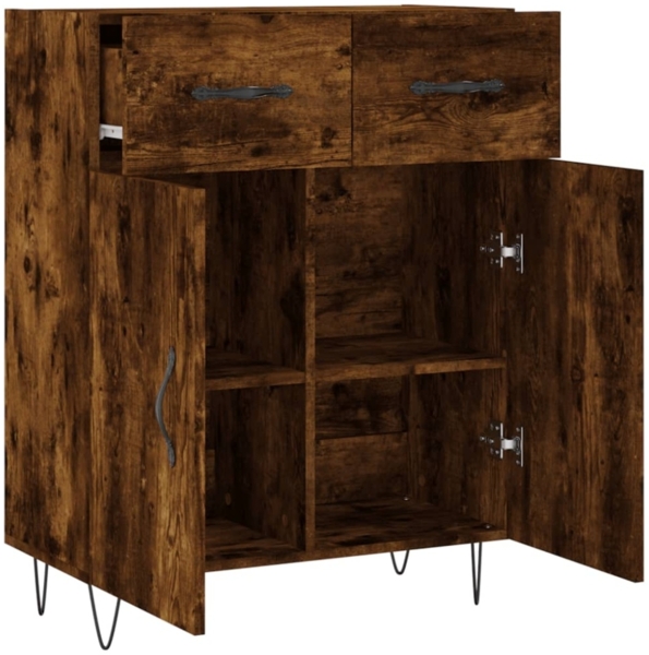 vidaXL Sideboard Räuchereiche 69,5x34x90 cm Holzwerkstoff 827977 Bild 2