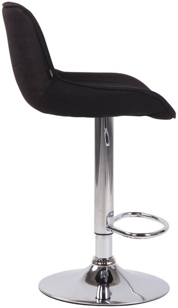 2er Set Barhocker Lentini, drehbar, Schwarz, Chrom, Stoff Bild 7