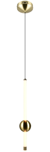 Moderne LED Pendelleuchte MELITA 1-flammig, dimmbar, Metall Messing Ø 13cm Bild 2