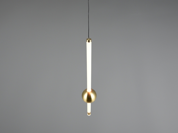 Moderne LED Pendelleuchte MELITA 1-flammig, dimmbar, Metall Messing Ø 13cm Bild 7