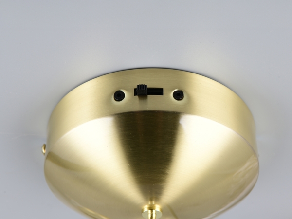 Moderne LED Pendelleuchte MELITA 1-flammig, dimmbar, Metall Messing Ø 13cm Bild 6