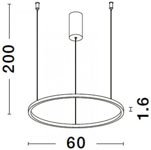 Nova Luce 9345601 TARQUIN LED Pendelleuchte 60cm 3000K Schwarz dimmbar Bild 8