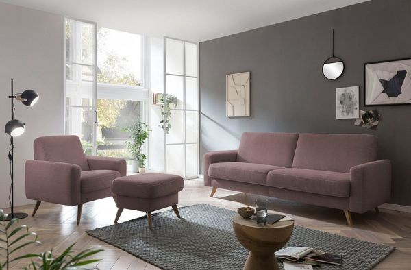 exxpo - sofa fashion Hocker Samso, kompakte und bequeme Sitzgelegenheit in aktuellem Cord Bezug