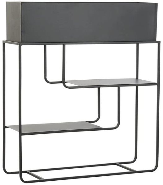 DKD Home Decor blumentopf, Schwarz/Weiß, Estándar