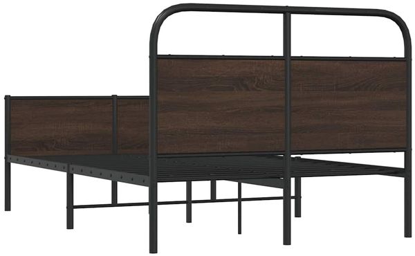 vidaXL Bettgestell ohne Matratze 120x190 cm Braun Eichen-Optik 4100497 Bild 7