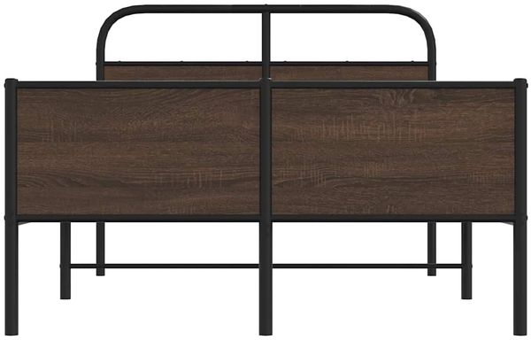 vidaXL Bettgestell ohne Matratze 120x190 cm Braun Eichen-Optik 4100497 Bild 5
