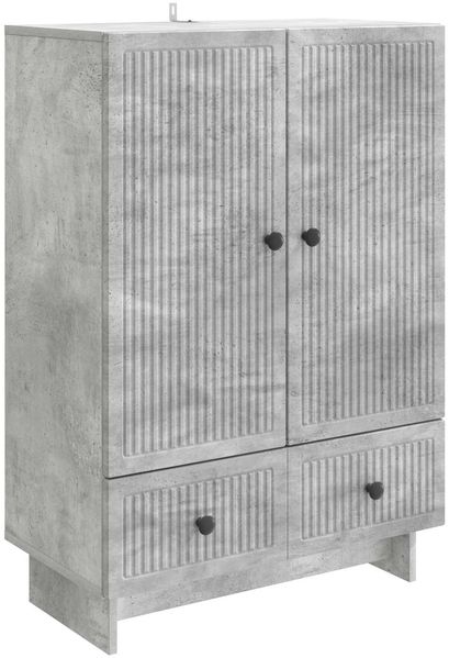 vidaXL Sideboard Betongrau 66 x 34,5 x 95 cm Holzwerkstoff 893978
