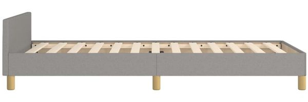 vidaXL Polsterbett mit Kopfteil Stoff Hellgrau 90x200 cm Bild 7