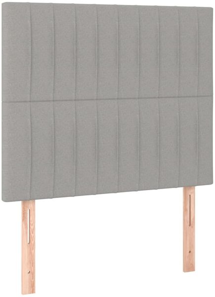 vidaXL Polsterbett mit Kopfteil Stoff Hellgrau 90x200 cm Bild 8