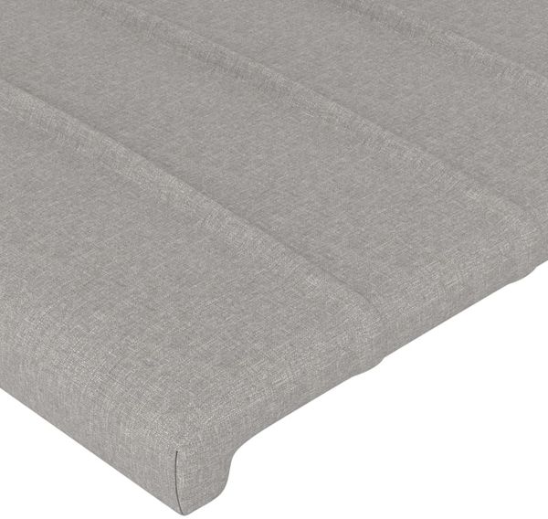 vidaXL Polsterbett mit Kopfteil Stoff Hellgrau 90x200 cm Bild 10