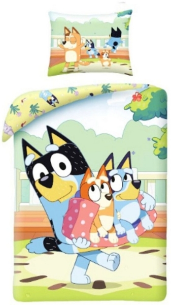 Bluey Kinder-Bettwäsche-Set – Bettbezug 140x200 cm + Kissenbezug 60x70 cm aus Mikrofaser
