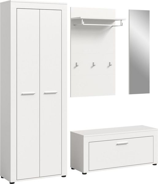 Home affaire Garderoben-Set Aosta, (Set, 4-St), Aosta, Höhe 191 cm, 4-tlg. Garderobenset, Flur, Diele