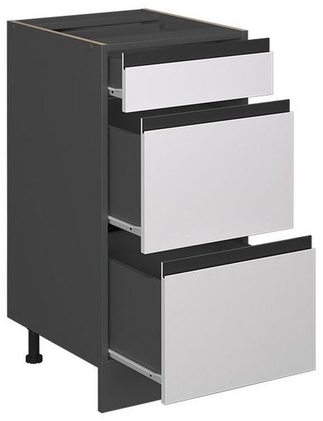 Küchenunterschrank R-Line Weiß 40 cm J-Shape, mit Schubladen, ohne Arbeitsplatte Vicco Bild 3