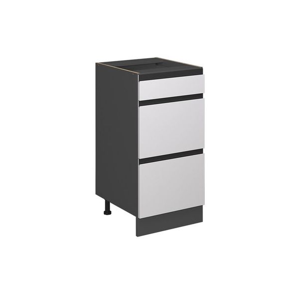 Küchenunterschrank R-Line Weiß 40 cm J-Shape, mit Schubladen, ohne Arbeitsplatte Vicco Bild 5