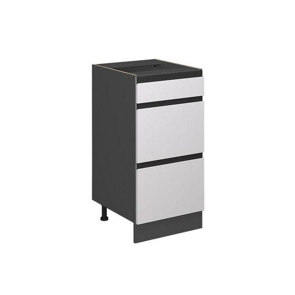 Küchenunterschrank R-Line Weiß 40 cm J-Shape, mit Schubladen, ohne Arbeitsplatte Vicco Bild 4