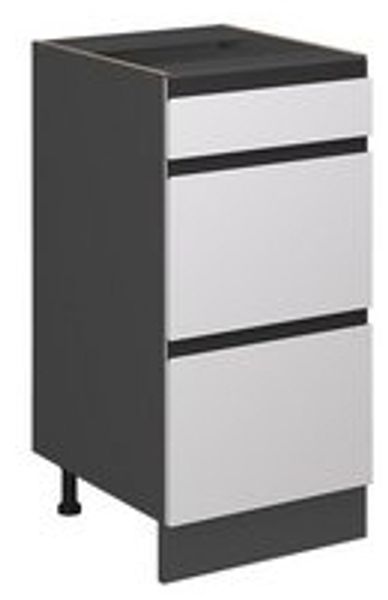 Küchenunterschrank R-Line Weiß 40 cm J-Shape, mit Schubladen, ohne Arbeitsplatte Vicco Bild 6