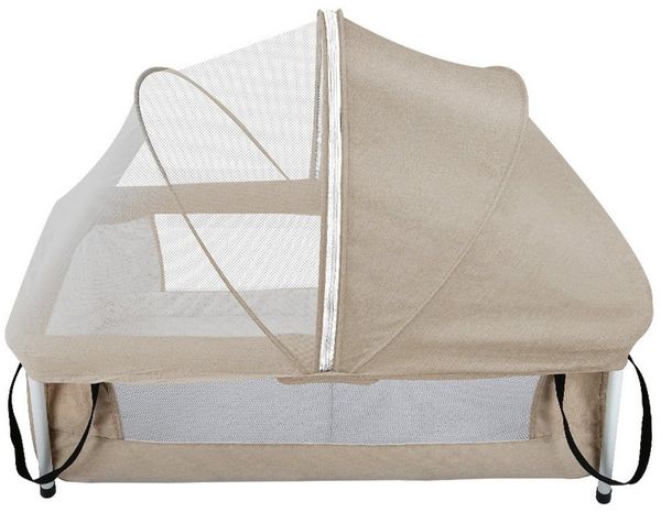 JEOBEST Baby-Reisebett 2-in-1 Reisebett, Faltbares Kinderreisebett Kinderbett mit Moskitonetz, Babybett mit weicher Komfort-Matratze inkl. Rucksack-Tragetasche
