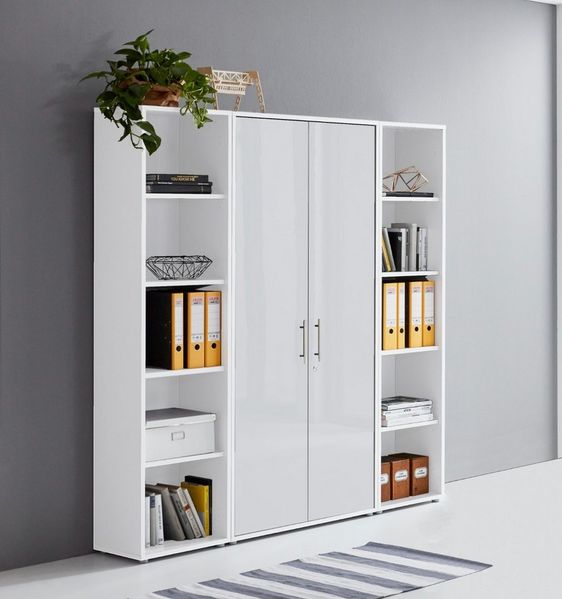 BMG Möbel Aktenschrank Office Edition 3 (Schrankwand Set, 3tlg) abschließbar, matt oder Hochglanz lackiert