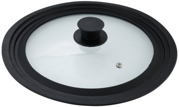 Blackline Universaldeckel ø24/26/28 cm - Glasdeckel mit Silikonrand