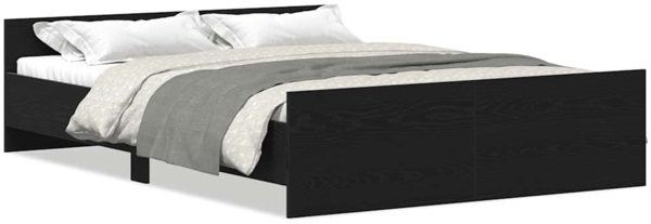 vidaXL Bettgestell ohne Matratze Schwarz Eichen-Optik 120x200 cm 3329318 Bild 1