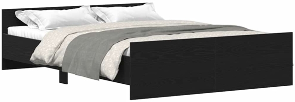 vidaXL Bettgestell ohne Matratze Schwarz Eichen-Optik 120x200 cm 3329318 Bild 2