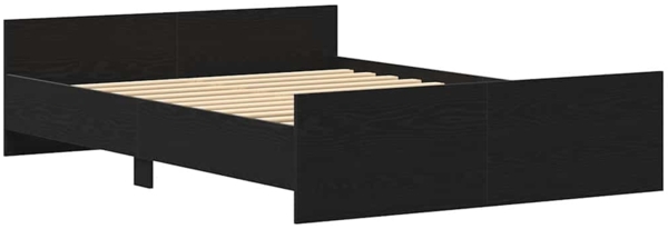 vidaXL Bettgestell ohne Matratze Schwarz Eichen-Optik 120x200 cm 3329318 Bild 4