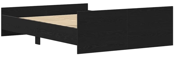 vidaXL Bettgestell ohne Matratze Schwarz Eichen-Optik 120x200 cm 3329318 Bild 7