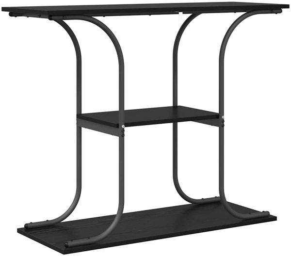 vidaXL Konsolentisch mit Regal Schwarz Eichen-Optik 101 x 35 x 80,5 cm 868469 Bild 7