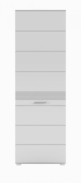 Garderobenschrank / Schuhschrank Leon in weiß Hochglanz 55 cm Bild 2